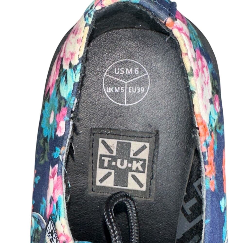 Tuk Women's Floral Print Creepers Platform Lace Up Shoes Size 8 - Picture 10 of 12